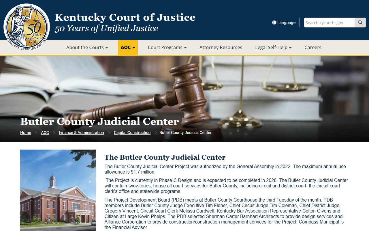 Butler County court records judicial center project