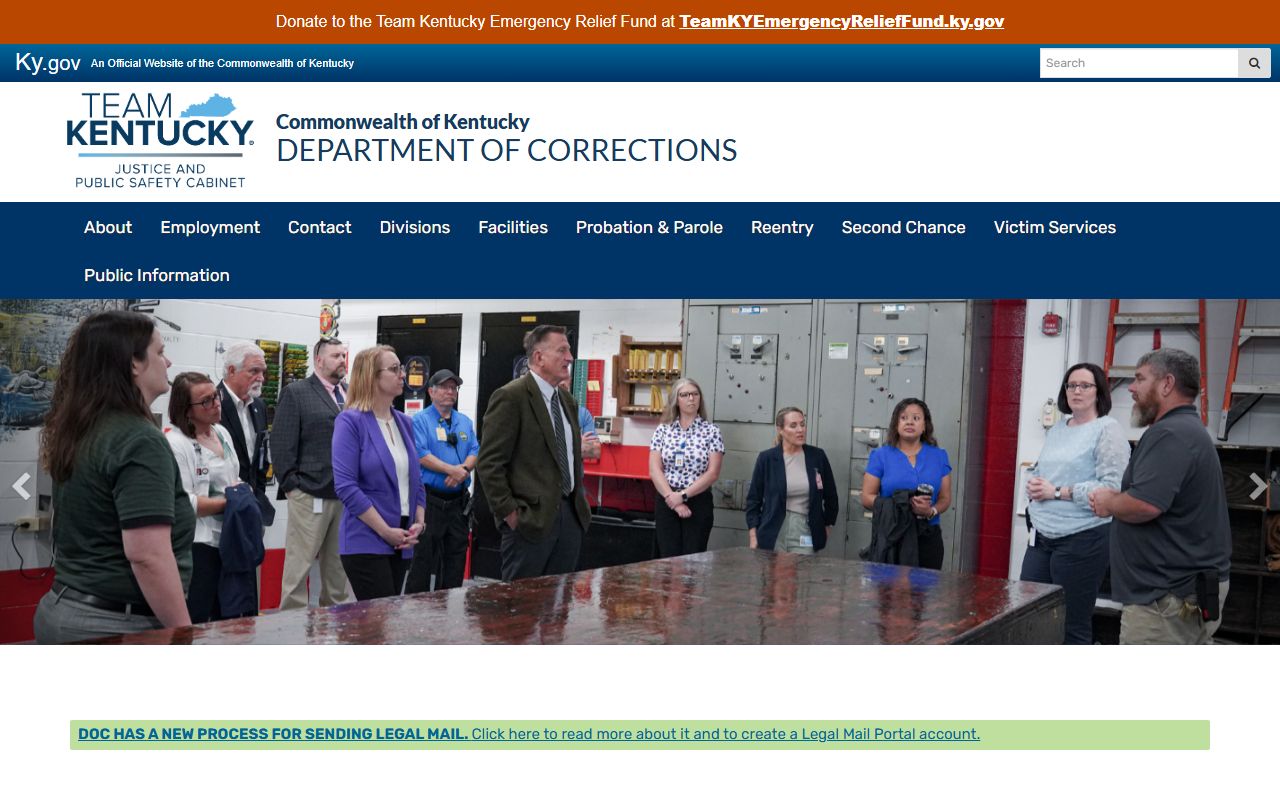 Butler County inmate records Kentucky DOC homepage