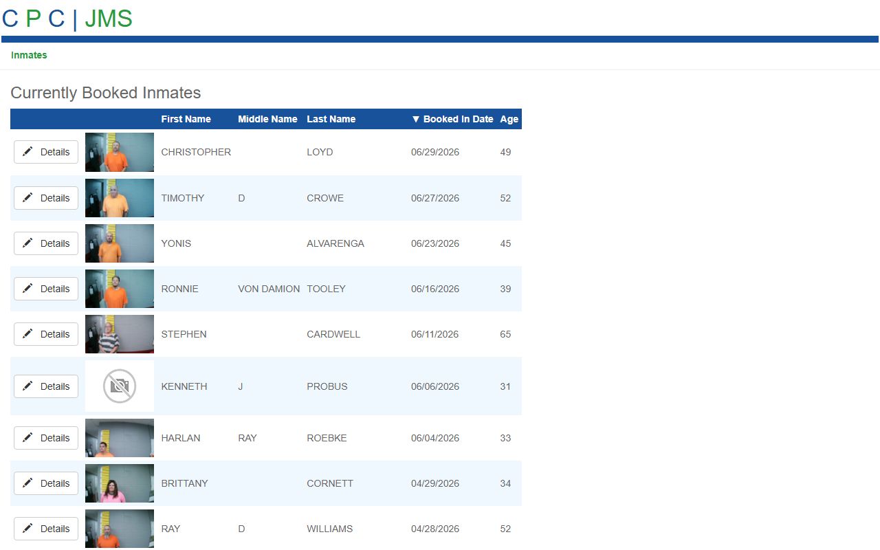 Butler County inmate records jail roster current bookings